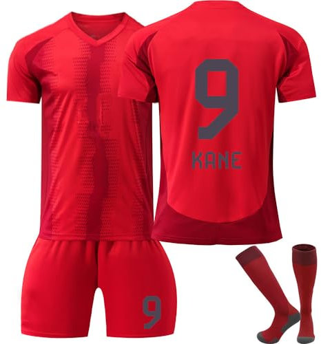 Generisch New 24 25 Bayern Red Home Fußball Jerseys Anzug Trikot Kinder Kids Mens 24/25 Soccer Sport Outfit Trainning Trikot Fussball Jungen T Shirt Shorts Socks Outdoor Football Jersey Set