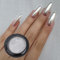 Silver Chrome Nail Powder for Nails Nail Art Pigment für Nägel Nageldesign Pearl Mirror Powder Aurora Pearl Nail Mermaid Nail Art Glitter Powders Unicorn Chrome Pigment (silber)