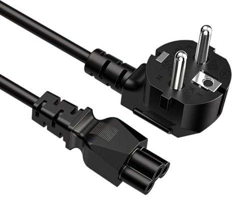 2m Cable Alimentación para Portátil HP Lenovo DELL LG ASUS Acer Toshiba Sony TV LG Samsung Monitor Laptop Notebook Escáneres de Impresora Cable Alimentacion PC Clover C5 Enchufe