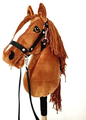 Steckenpferd A4 (Pferd auf einem Stock) Hobby Horse A4 komplett mit Kantar wie auf dem Foto (pomarańczowy)