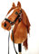 Steckenpferd A4 (Pferd auf einem Stock) Hobby Horse A4 komplett mit Kantar wie auf dem Foto (pomarańczowy)