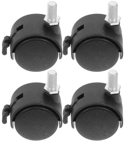 Sewroro 4Pcs Caster Rack Wheels with Brake 1.25 Inch Nylon Swivel Plant Pot Movers for Home Office Storage and Mobility