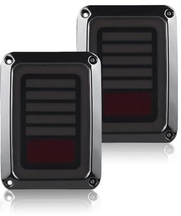 Generisch Rücklicht Rückleuchten Für Jeep Für Wrangler JK JKU 2007-2017 Für mit Rückfahrlicht, Rückfahrscheinwerfer, Parklicht, Blinker, Rückleuchten(USA Version)