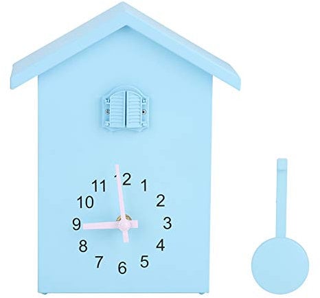 Glomora Wanduhr, einzigartiger Stil, schöne Wanduhr, pünktlicher Alarm, Pendeluhr mit Vogel-, Heimation