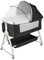 MUL-BOUTIQUE Berceau Cododo Bébé 6 Hauteurs Réglables, Lit Portable avec Moustiquaire, Facile à Transporter,Système Coulissant, Cododo Mobile Chambre Bébé (Noir 95 * 50 * 98-110cm)