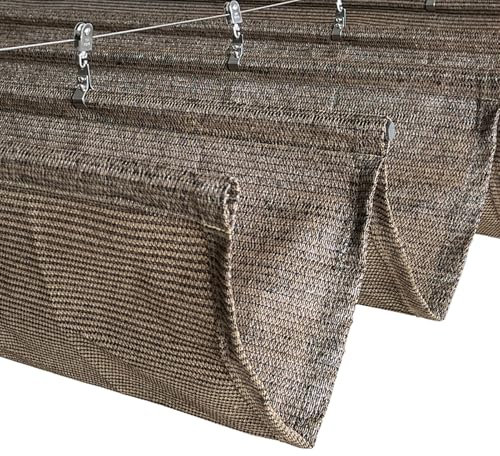 APMOE Einziehbar Welle Sonnensegel, HDPE Sonnenschutz Pergola Ersatz Verstellbar Schattenabdeckung mit Montagesatz für Markise Garten Terrasse Anwendbar Outdoor Veranda Pavillon