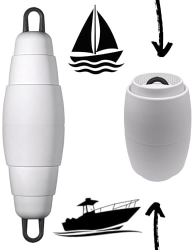 Pop Fender teleskopierbar Bootszubehör I Platzsparend I für Segel I Motor I Sport I Boote I Yacht I Hausboot I Schiff (Weiss)