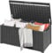 DWVO Auflagenbox Aufbewahrungsbox Garten Kissenbox Gartenbox Outdoor Gartentruhe |Wasserdicht Gasdruckfeder|Für Sitzauflagen Gartengeräte & Kinderspielzeug|450 Liter 142.1x67.7x60cm|Dunkelgrau