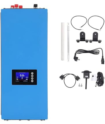 Netzgekoppelter Wechselrichter 1000W DC 22-65V auf AC 230V für Windturbinen mit Lastwiderstand-Set, Reine Sinuswelle, EU-Stecker, mit 24V/48V AC Windgeneratoren (1KW)