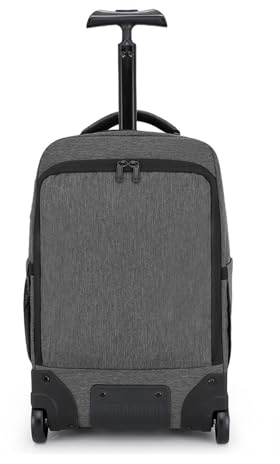 VBESTLIFE Rollrucksack mit Vakuumsystem, Integrierter Pumpe und Ladeanschluss, Handgepäck mit Vakuumverschlussbeutel, Diebstahlschutz-Passwortsperre (GREY)