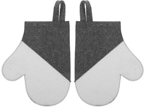 TOYANDONA 2 Stück Saunahandschuhe aus Dickem Filz Hitzebeständig und Atmungsaktiv Schutz für Sauna Dampfbad und Spa 37,5 X 27,5cm