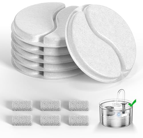 Fontaine à eau automatique pour chat - 2,2 l - En verre - Avec pompe d'arrêt automatique ultra silencieuse - Distributeur d'eau facile à nettoyer pour chats et chatons (avec 8 filtres)