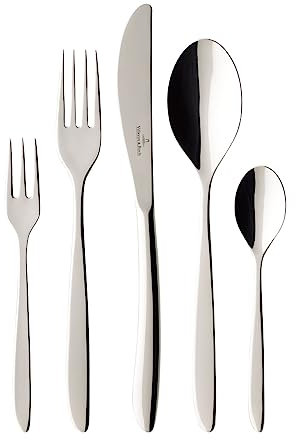 Villeroy & Boch - SoftWave Tafelbesteck, 30 TLG., für bis zu 6 Personen, Edelstahl, spülmaschinengeeignet