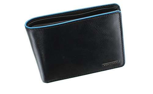 VISCONTI Alps Collection OZWALD Bi-Fold Leather Wallet - RFID Protected - ALP85 Black