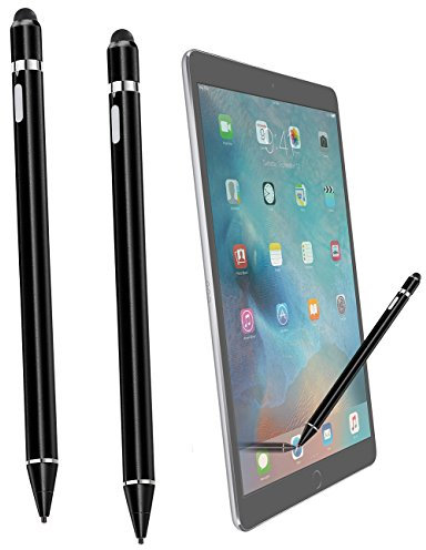 Callstel Touchpen Eingabestift: 2er-Set aktive Touchscreen-Eingabestifte mit Akku, auch kompatibel zu iPad Pro (Kapazitiver Eingabestift, Touchpen-Stifte)