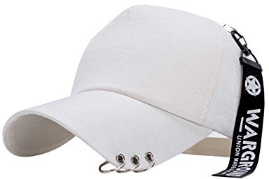 Bestgift Herren Baseball K-Pop Cap Quick-Dry Verstellbarer Ring, weiß, Einheitsgröße