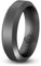 Knot Theory Ring aus Silikon mit abgeschrägtem Rand, 6 mm, Größe 15, dunkles Silber