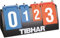 Tibhar Anzeigetafel Basic | Tischtennis Zählgerät | Zähltafel mit Punkteanzeige und Satzanzeige | 39cm x 21cm