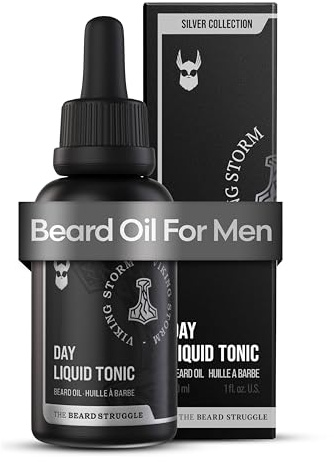 The Beard Struggle Day Liquid Tonic Bartöl für Männer – Silver Collection (Viking Storm) – Bartpflege & Bartwuchsöl 30 ml