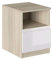 Iconico Home MIK Modern, Comodino con cassetto e vano a giorno, Camera da letto, Cameretta ragazzi, 40x44,5xh53,5 cm, Rovere