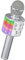 Ankuka Micrófono Karaoke Bluetooth Micrófono Inalámbrico Karaoke Micrófono Niña con Luces LED Regalo Juguetes para Niños Micrófono Cambiador de Voz, Compatible con Android, iOS, PC Plata