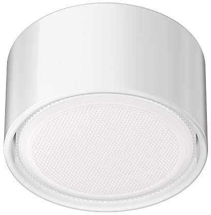 ledscom.de GX53 Porzellan Aufbauleuchte KLU, rund, weiß, 91mm Ø, inkl. GX53 LED Lampe, 372lm warmweiß
