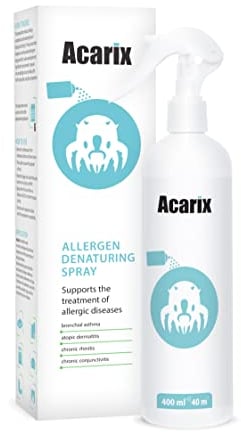 Acarix Spray Antiácaros – Contra Alérgenos de Polvo, Gato y Perro – Sin Perfume ni Pesticidas – Seguro para Niños y Mascotas – 400 ml