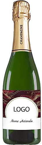 Bottiglia di Champagne personalizzato - Gadget aziendale personalizzato con logo, Idea per regali aziendali, strenne natalizie, cesti e merchandising (Luxury, 0,75L)