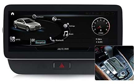 Buladala Qualcomm Android 11 Coche Radio de Navegación para Audi Q5 2009-2017 con 12.5 Pantalla Construido CarPlay DSP Support Coche Estéreo Multimedia/CD DVD SWC/Split Screen,MMI 3g,662: 6+128 GB