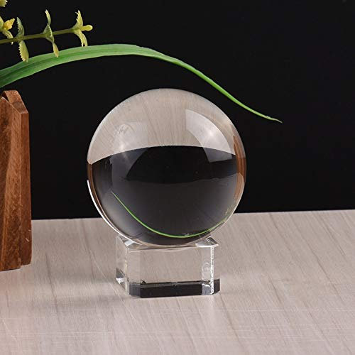 sararui Kristallkugel 60/80mm Fotografie Kristallkugel Ornament Fengshui Globus Gibstoff Quarz Magie Glas Ball Home Decor Kristall (Color : Ball Crystal Base, Size : 6cm)