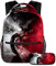 School Backpack Pencil Case Set Motorcycle Chopper at Night Casual Bookbags Set for Teens Students