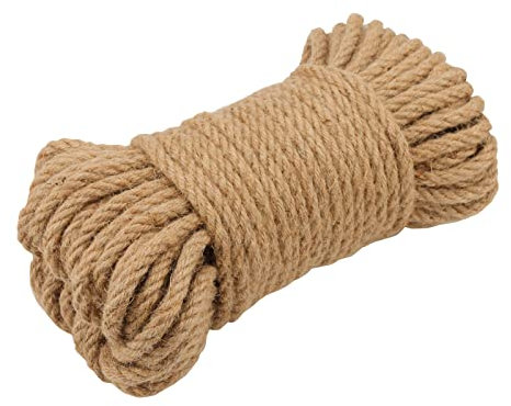 JOIKIT Corde de Jute Naturelle torsadée de 10 mm - 40 m - pour Jardinage, décoration, Regroupement