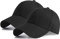 HGDGears Plain Baseball Cap Snapback for Men - Classic 6 Panel Adjustable Sport Casual Sun Visor Hat (2Pack Black+Black)