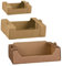 MAQA 5 uds Caja de cartón para cestas, Cajas de Frutas, Cesta de Regalo vacía, Caja de Papel, Bandeja marrón Rectangular 39x29x11 cm