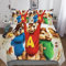 BARDYS Alvin and The Chipmunks 3D Gedruckte Bettwäsche Set 3teilig Bettbezüge Mit Reißverschluss Weiche Und Angenehme Schlafkomfort Microfaser Bettbezug Retro Kinder Mit Kissenbezug Double（200x200cm）