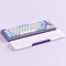 Attack Shark 87 Keys Acrylic Palm Rest, CNC Aluminum Alloy Palm Support, Transparent Arm Rest, TKL 75% Layout Gaming Mechanical Keyboard Wrist Support - Amethyst
