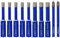 SHDIATOOL Brocas de diamante 6mmx5 8mmx3, con punta de carburo de perforación 6mmx2, Brocas sacanúcleos con Triángulo vástago del agujero