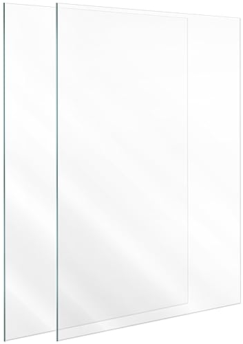 MIFFLIN USA – Ersatzblätter für Bilderrahmen – 27,9 x 35,6 cm, kristallklar, 2 Stück, 27,9 x 35,6 cm, echte High-Definition-Bilderrahmen-Glasscheibe