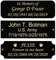Placa de latón macizo con grabado personalizado de 3 pulgadas de ancho x 1 pulgada de alto, etiqueta de nombre para marcos con respaldo adhesivo o tornillos, color negro