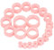 Longbeauty 20er Set/10 Paare Weich/Hart Silikon Tunnel Set Dehnungsset Ohr Piercing Schmuck Double Flared Flexible Stretching Expander, Hellrosa(Hart)