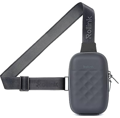 Rollink Mini Slingbag GO - Compact Travel Crossbody Bag for Essentials (Iron)