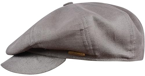 Sterkowski Modell Vigo Ballonmütze | 100% Leinen Schirmmütze für Männer und Frauen | Leicht und Bequem Newsboy Cap