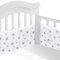 Sour Lemon Baby Nestchen Bettumrandung 2 PCS Bettumrandung Babybett Babybett Leitplanke 3D Mesh Futter, Atmungsaktive Krippenumrandung für Cot Bed, Baby Crib Encloses Anti Airflow (Stern)
