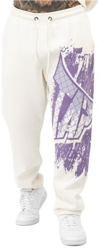 Tapout Herren Jogginghose Normale Passform CF Jogger, White/Lilac, XXL, 940017