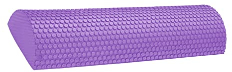 Aymzbd Längenflexibilitätsblöcke mit Punkt, Pilates Halbrollen Massagegerät Set, 1/2 Schaumstoffrolle für Körperliche Betätigung, Halbrolle für Yoga, Lila 30cm