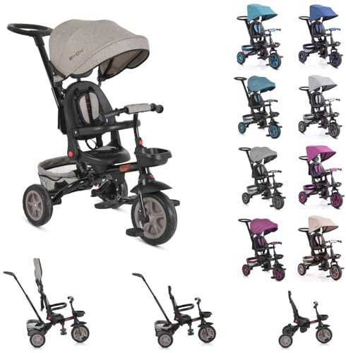 Byox Tricycle Explore 3 in 1 Dreirad umkehrbarer Sitz Schiebegriff Körbe Pedale Hellbraun