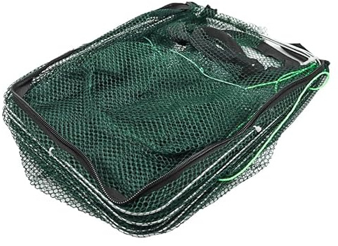 Ieron Bärbar vikbar fiskfälla, vikbar fiskfälla för krabba räkor fiskar cyprinid crawdad nät för räkor (6 Fori)