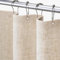 Awellife Rideau de douche en lin beige de 122 cm de style rustique et bohème pour salle de bain – Petite stalle – 121,9 x 183 cm (l x L)