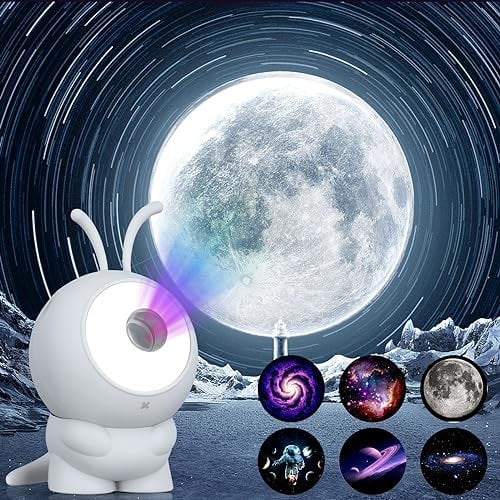 Galaxy Star Projector Starry Night Light for Kids Bedroom, Sensory Lights with 6 Mode, 360° Adjustable Lamp Night Lights Space Projectors Light Gifts for Kids Teen