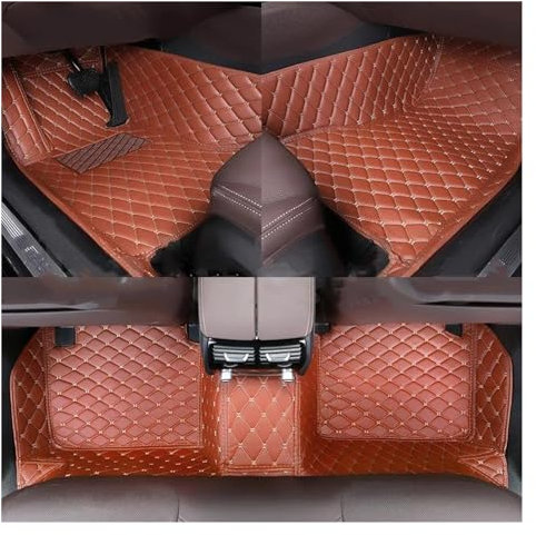 rutschfeste Fussmatten Auto-Bodenmatte Für Benz Für V-Klasse Für Viano Für Vito Alle Modelle Für W447 Für W639 Für W638 Styling Teppiche Teppichteile Autoteppich(Braun)